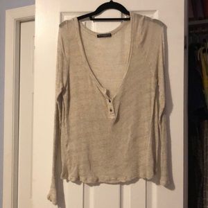 Cream Brandy Melville Lightweight Sweater